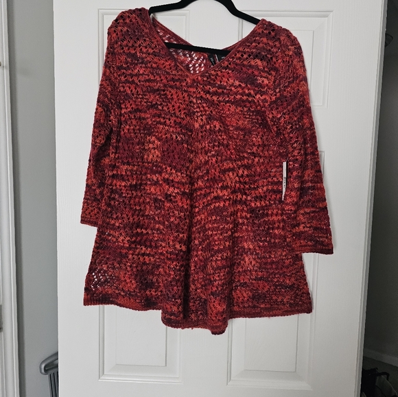 New Directions Red Knit Sweater Size PXL - Picture 1 of 7
